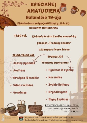 Amatų dienos programos skelbimas