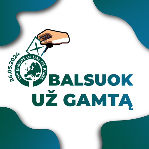 Europos Parkų logotipas su užrašu 