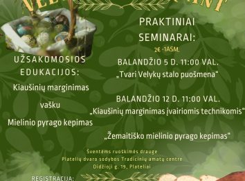 Informacinis plakatas "Velykų belaukiant"